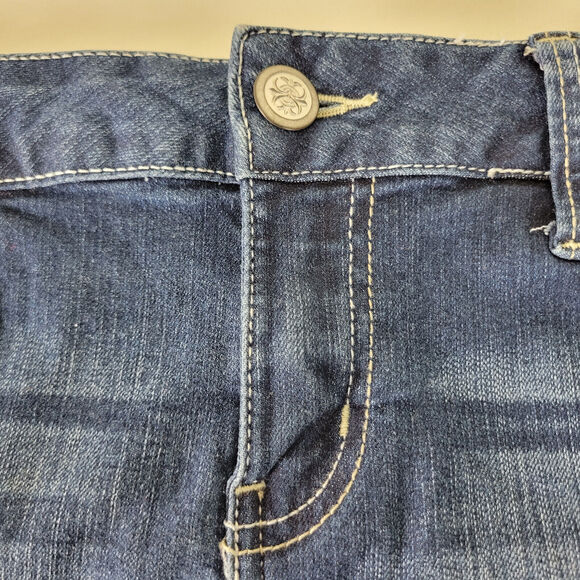 No Boundaries Denim Shorts Juniors 9 Blue‎ Jean Low Rise Womens Distressed - Picture 10 of 14